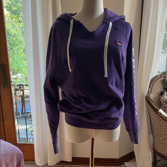 Spiritual Gangster Tops - Spiritual Gangster Purple Hoodie BE PRESENT XS